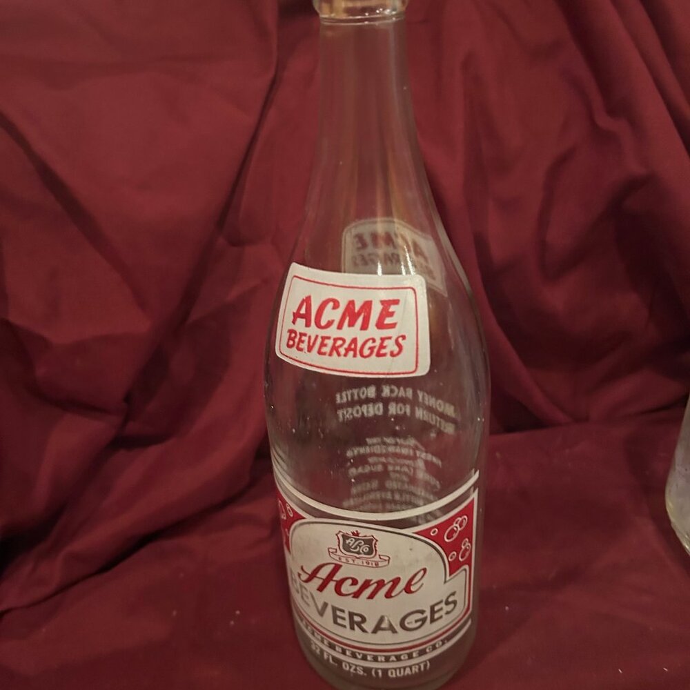 Vintage Acme Beverages  soda bottle